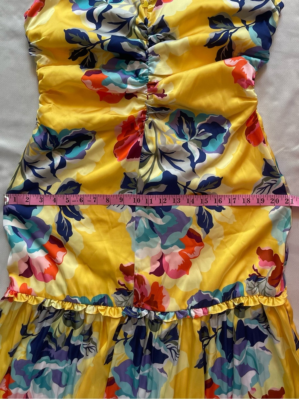 Boston Proper Yellow Floral V-Neck Maxi Dress - Picture 11 of 12
